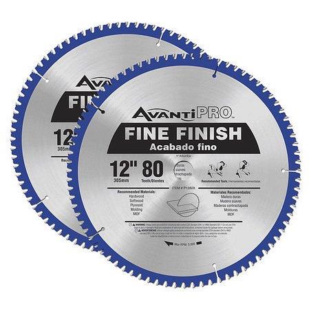 AVANTI PRO 12 in. x 80-Tooth Fine Finish Circular Saw Blade (2-Pack)