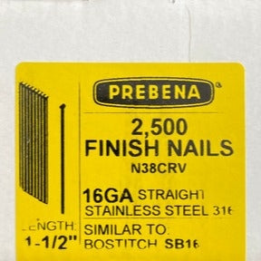 Prebena N38  Galvanized Staple 1 1/2" Box