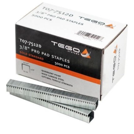 Tego T07-7512D 3/8" Pro Pad Staples (5,000/box)