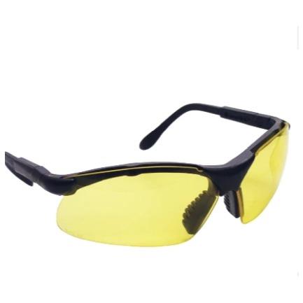 SAS Safety Glasses Black  Frame/Yellow Lens Diamonds Backs