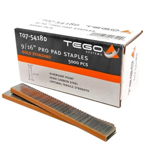 Tego T07-5418D 9/16″ Pro Carpet Staples (5,000/Box)