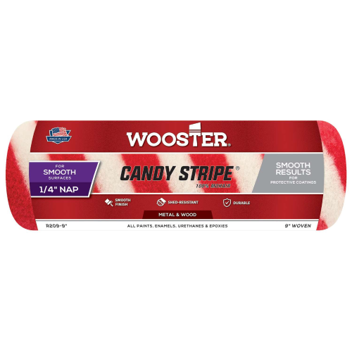 Wooster RR641 9" Candy Stripe Roller 1/4" nap