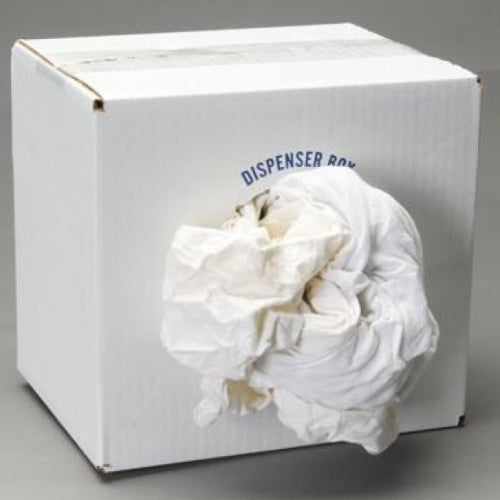 10lb Compressed Box of Staining white Rags Large