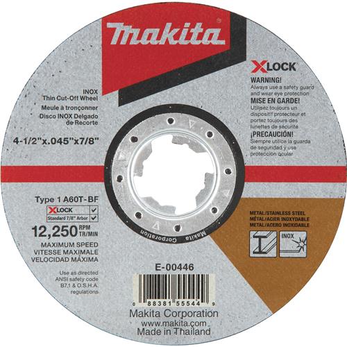 X‑LOCK 4‑1/2" x .045" x 7/8" Type 1 General Purpose 60 Grit Thin Cut‑Off Wheel for Metal and Stainless Steel CuttingV