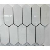 Marginal White Picket Mosaic 11.1"x12" /10 Pieces (9.25ft)Per box