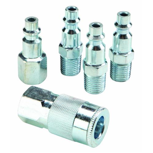 Industrial Quick Coupler and Plug Set, 5 Pc.