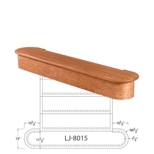 C-8016 Adjustable Bullnose Double Ended Starting Step (Red Oak)