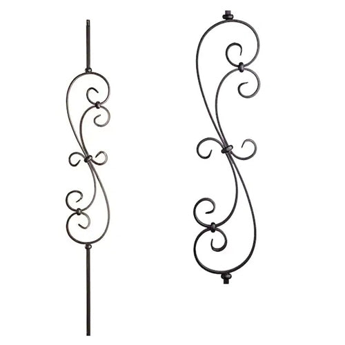 2580 Large Spiral Scroll Iron Baluster LITE