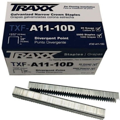 Traxx TXF-A11-10D 3/8" Carpet Pad Staples (5,000/Box)