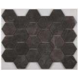 Pulpis Nero 3" Hexagon 11.22"x 14.76" /10 Pieces (11.5ft)Per box