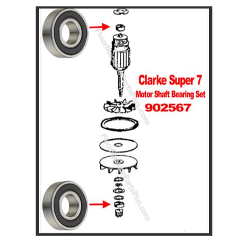 Top & Bottom Bearing for Super 7 Armature