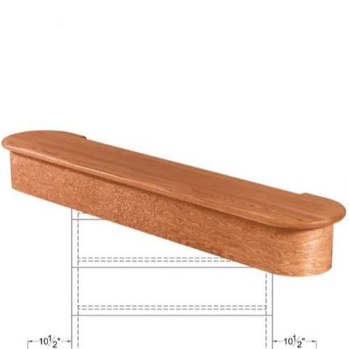 C-8016 Adjustable Bullnose Double Ended Starting Step (Red Oak)