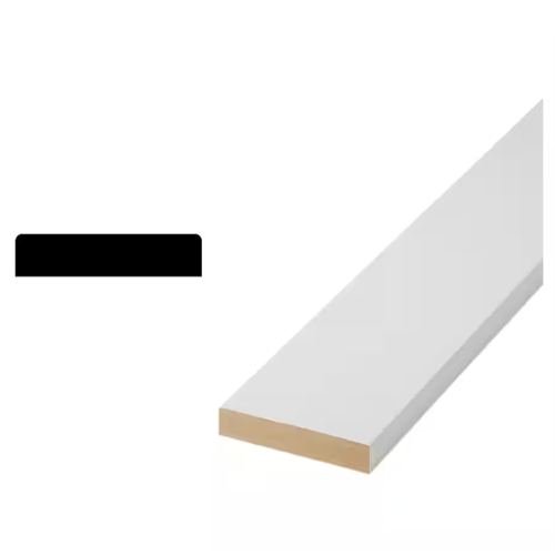 White Primed Baseboard1x4x16 (21/32x3-1/2) Rad Pine "IF RETURN DEDUCT 25%"