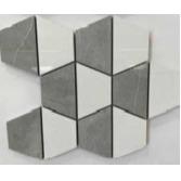 Pulpis Grey with White Half Hexagon 8.07"x10.43" /10 Pieces (5.9ft)Per box