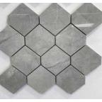 Pulpis Grey Strech Hex 9.65"x10.63" /10 Pieces (7.12ft)Per box