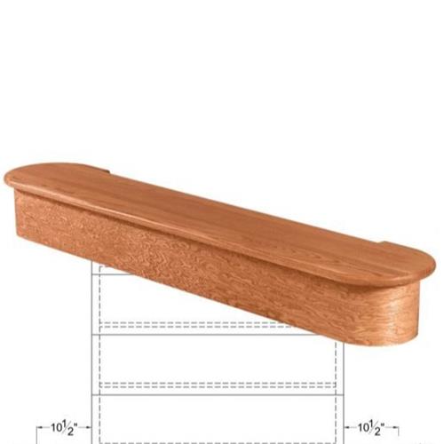 C-8016 Adjustable Bullnose Double Ended Starting Step (Red Oak)