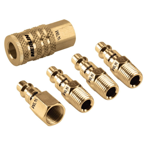 5-PC BRASS COUPLER CONNECTOR KIT MERLIN