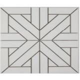 Marginal White Parquet Waterjet Mosaic 12"x12"/ 10 Pieces (10ft)Per box