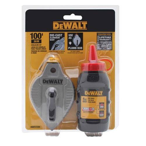 Dewalt 100" Aluminum Chalk Kit Red