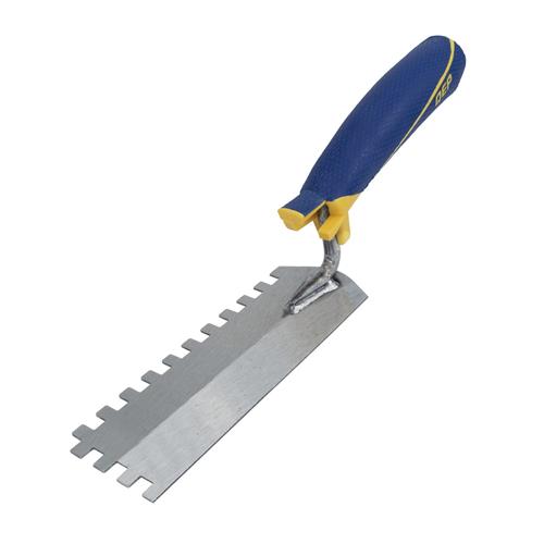 1/4 in. x 1/4 in. x 1/4 in. Comfort Grip Square-Notch Margin Flooring Trowel with Bucket Hook (QEP)