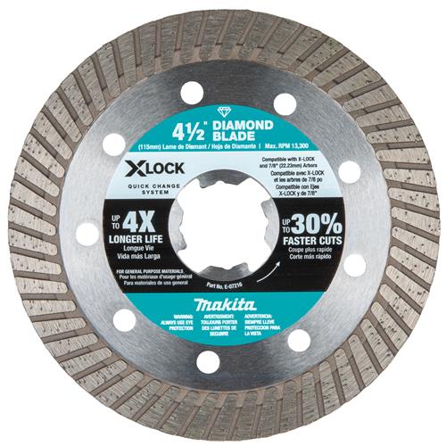 X‑LOCK 4‑1/2" Turbo Rim Diamond Blade for Masonry Cutting