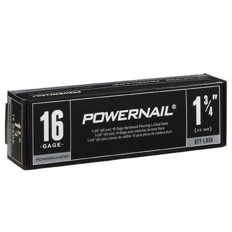 POWERNAIL Black Box 1-3/4" 16 Ga POWERCLEATS QTY 1000