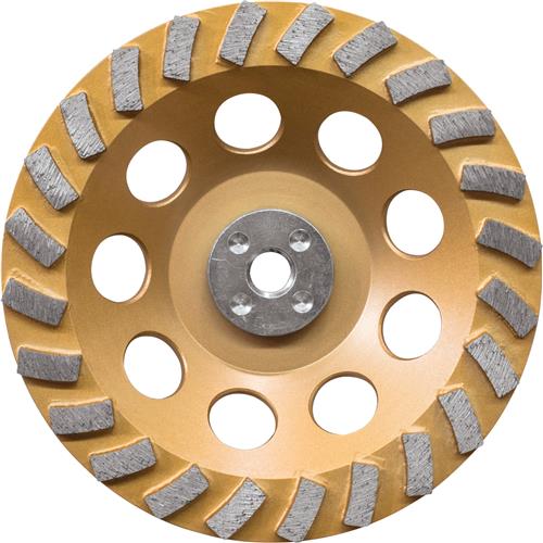 7" Low‐Vibration Diamond Cup Wheel, 24 Segment Turbo