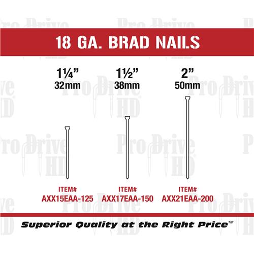 18 GA Finish Nails ProDriveHD