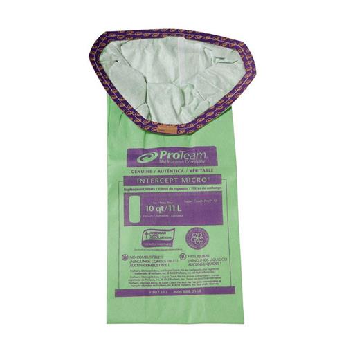 ProTeam 107313 Intercept Micro Filter Bags for Super Coach Pro 10 Backpack Vacuum (10PK)