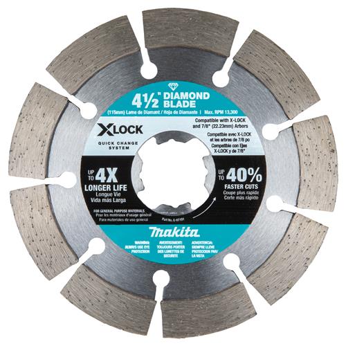 X‑LOCK 4‑1/2" Segmented Diamond Blade for Masonry Cutting