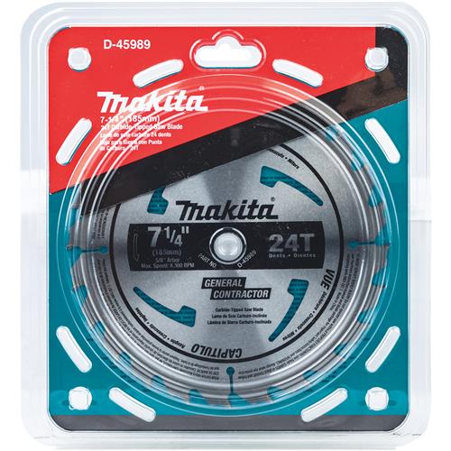 7-1/4" 24T Carbide-Tipped Circular Saw Blade, Framing/General Purpose