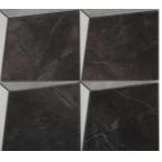 Pulpis Black with Grey and White Waterjet Mosaic 11.57"x11.57" /10 Pieces (9.3ft)Per box