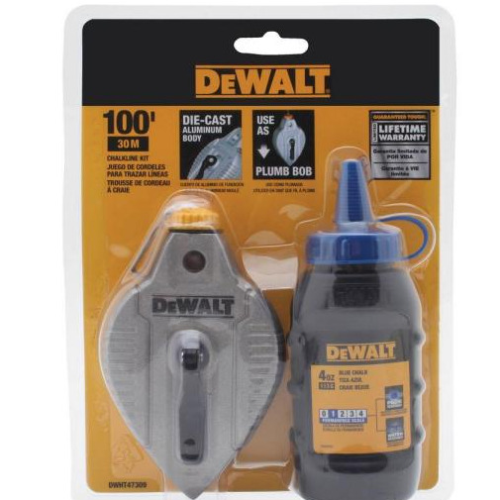 Dewalt 100" Aluminum Chalk Kit Blue