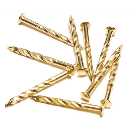 1-1/4-Inch Screw Nails for Carpet Metal, 7.5"x4"x1.25" Brass