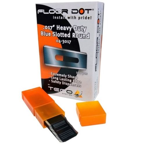 Floor Dot HD Blue Slotted Round Blade 0.017 in (100 Pack)