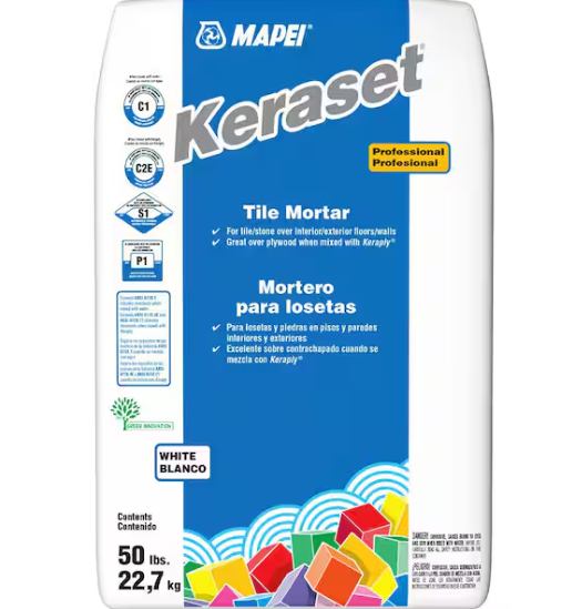 Keraset White 50 lb. White Wall Powder Mortar