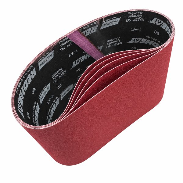 Norton Red Heat Sanding Belt 7-7/8 in x 29-1/2 in 80 Grit