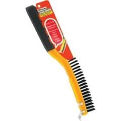 Allway Carbon Steel Wire Brush 3 x 19 Row with Scraper Soft Grip Handle