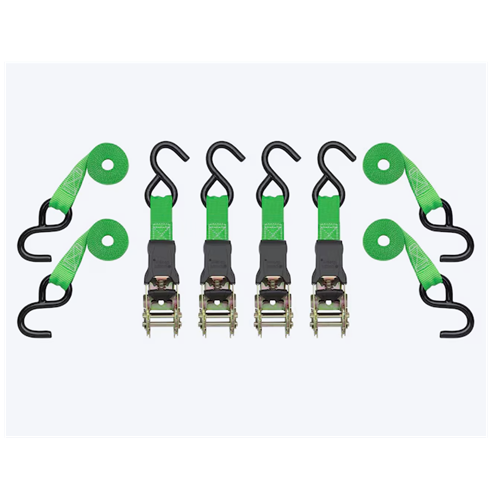 Ratchet Tie Down Strap 1 in x 10 ft 1500 lb (4 Pack)
