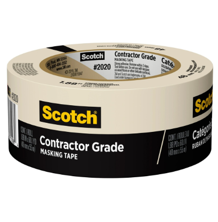 Scotch 2020 Contractor Grade 1.88-in x 60 Yard(s) Masking Tape