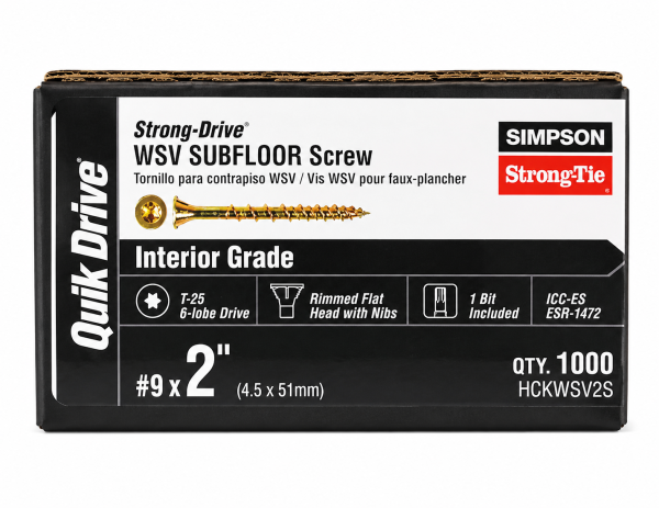 Simpson Strong-Tie WSV Subfloor Screws #9 x 2