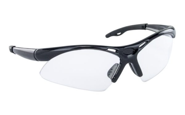 SAS Diamonds Back Safety Glasses Black Frame Clear Lens