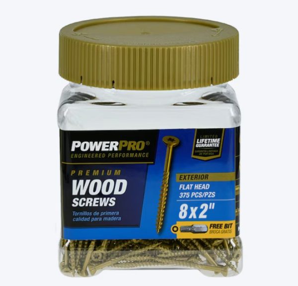 Power Pro Exterior Screws #8 x 2 in Epoxy (375/Box)