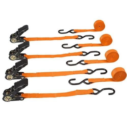 Ratchet Tie Down Strap 1 in x 15 ft (4 Pack)