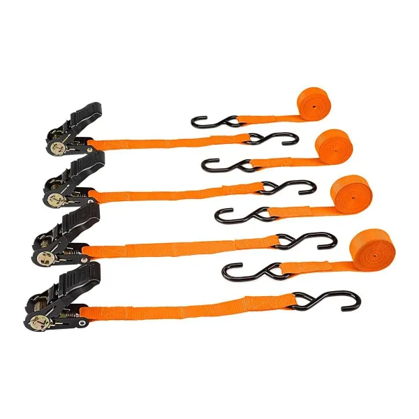 Ratchet Tie Down Strap 1 in x 15 ft (4 Pack)