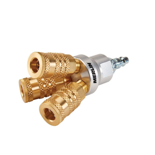 3-Way Industrial Quick-Coupling Manifold