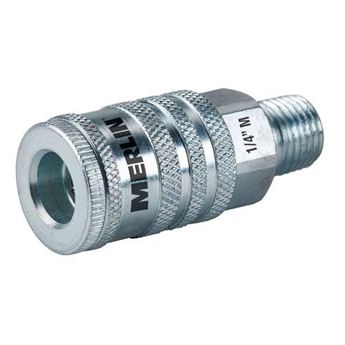 Steel Industrial Coupler 1/4 in Male