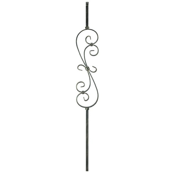 COF Large Spiral Scroll Iron Baluster Satin
