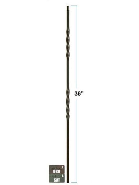 Knee Wall Double Twist Iron Baluster – Oil Rubbed Bronze