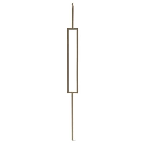 Square Panel Iron Baluster – Satin Black
